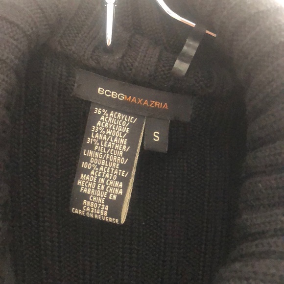 Leather and wool BCBG jacket - Picture 2 of 5